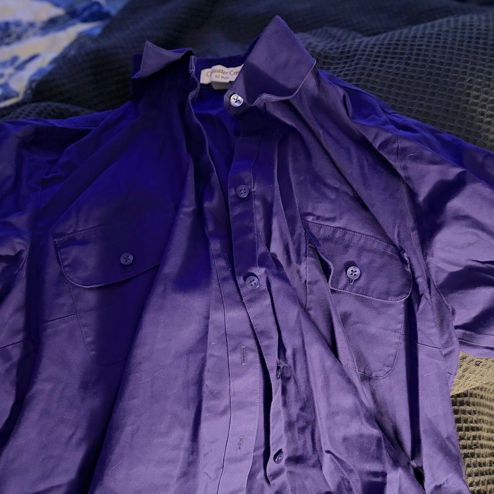 Coldwater Creek Purple Button Down Shirt